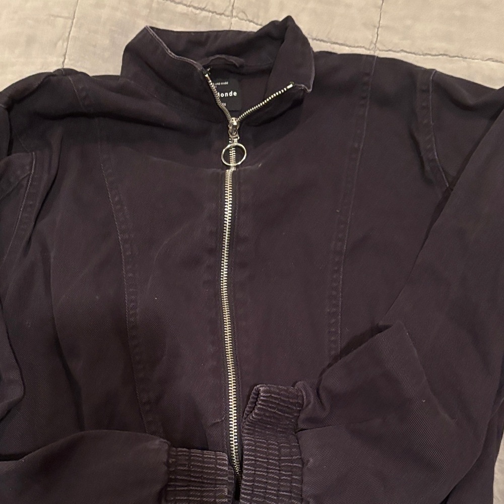 Haute Monde Black Bomber Jacket